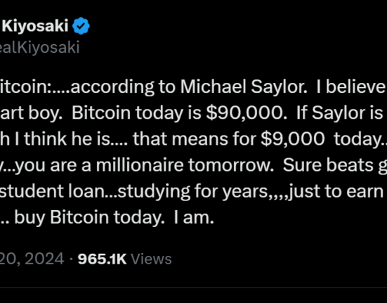 Rich Dad Poor Dad Robert Kiyosaki backs Michael Saylor’s $13 million Bitcoin prediction