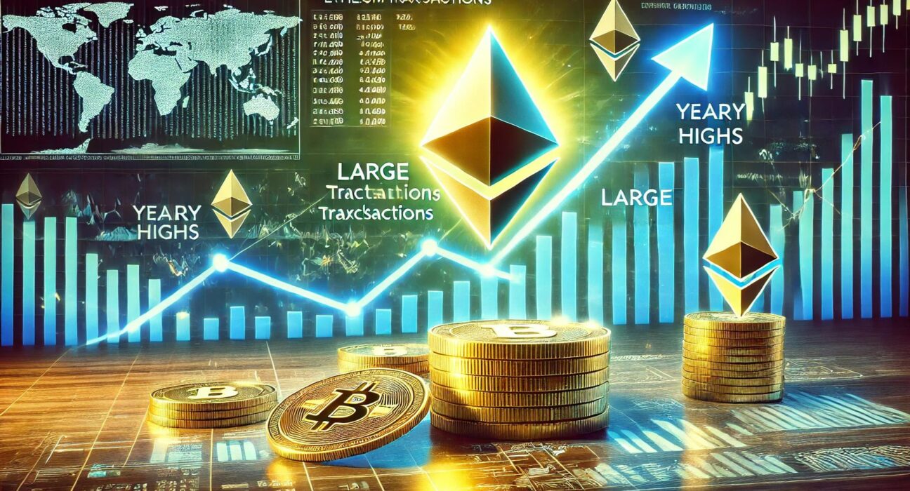 Large Ethereum Transactions Grow As ETH Breaks Yearly Highs