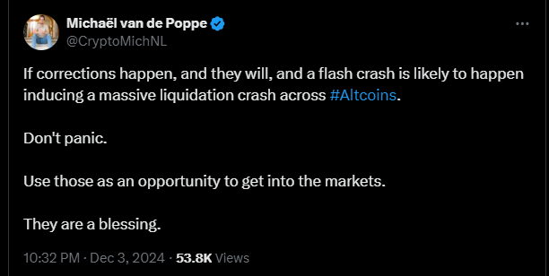 Crypto market is due for a flash crash