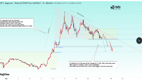 Dogecoin Price Tests Panic Zone At $0.21, Breakdown Could Lead To Price Crash